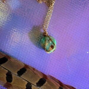 Boulder Opal Wire-Wrapped Pendant Necklace